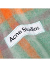 Logo Patch Check Fringe Wool Blend Muffler Orange - ACNE STUDIOS - BALAAN 5