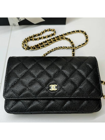 Classic WOC caviar black gold chain wallet AP0250 - CHANEL - BALAAN 1