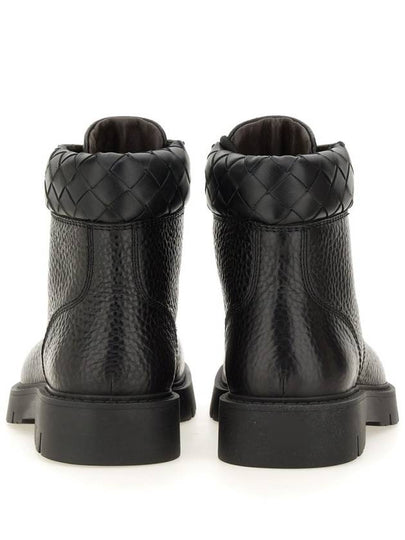 Haddock Leather Combat Boots Black - BOTTEGA VENETA - BALAAN 2