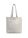 489813 White Leather Everyday XS Tote Bag Strap - BALENCIAGA - BALAAN 3