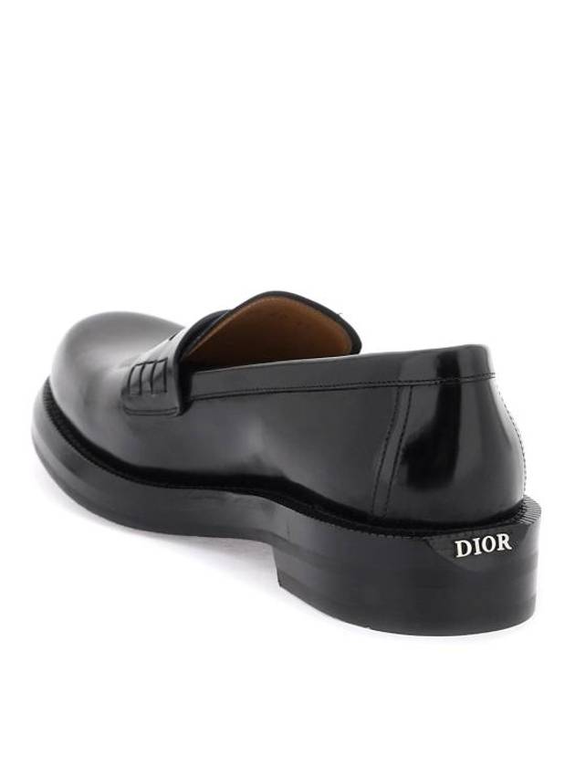 Carlo Polished Calfskin Loafers Black - DIOR - BALAAN 4