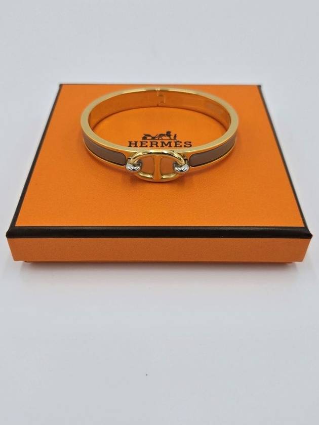 Mini Clic Chaine D'Ancre Bracelet Gold Marron Glace - HERMES - BALAAN 7