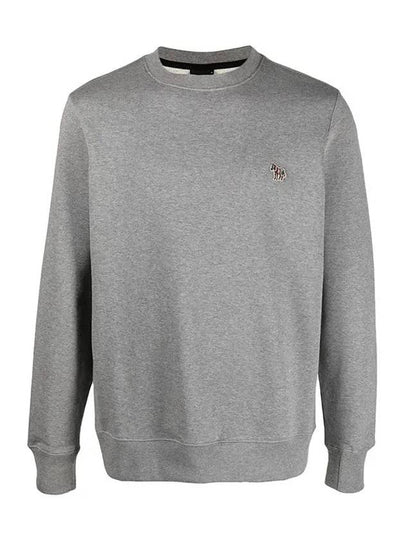 Zebra Patch Organic Cotton Sweatshirt Grey - PAUL SMITH - BALAAN 2