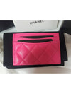 Classic Card Holder Grained Shiny Calfskin Gold Metal Fuchsia - CHANEL - BALAAN 6