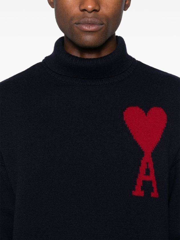 De Coeur Turtleneck Navy - AMI - BALAAN 7