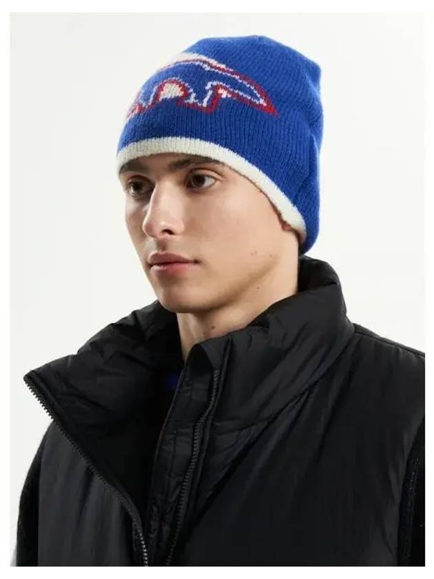 And Wonder MK Unisex Knit Cap Blue Domestic Product - MAISON KITSUNE - BALAAN 1