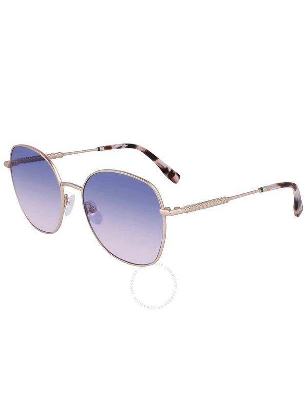 Lacoste Blue Pink Gradient Oval Ladies Sunglasses L257S 714 56 - LACOSTE - BALAAN 1