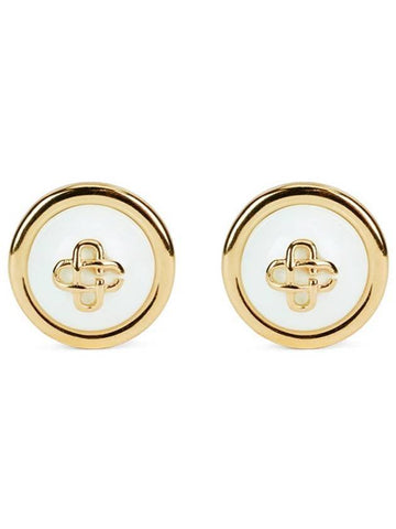 logo dome earrings white gold - CASABLANCA - BALAAN 1