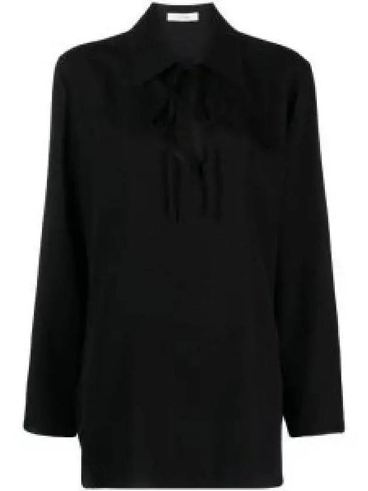 Malone silk shirt black 7498W2583BLK 1198578 - THE ROW - BALAAN 1