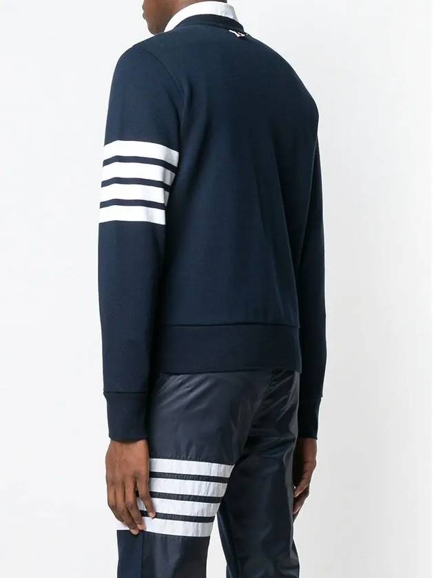 Classic V-Neck 4 Bar Stripe Cardigan Navy - THOM BROWNE - BALAAN 6