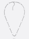 CD DIAMOND Slim Chain Link Necklace Silver Finish Brass - DIOR - BALAAN 3