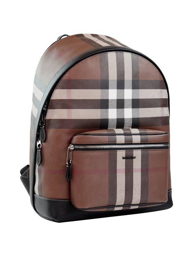 JETT check leather backpack dark brown - BURBERRY - BALAAN 4