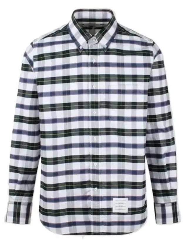 Oxford Tartan Check Cotton Long Sleeve Shirt - THOM BROWNE - BALAAN 2