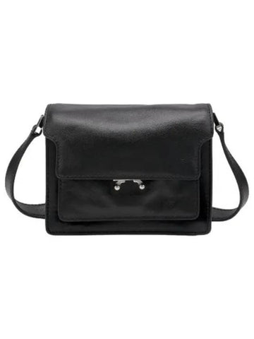 Soft leather mini trunk bag black shoulder - MARNI - BALAAN 1