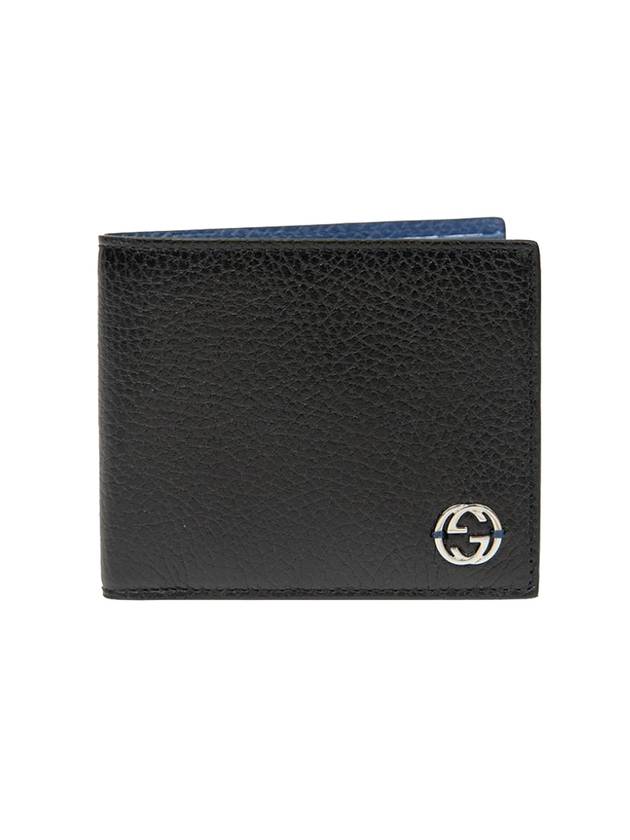 GG Interlocking Two Tone Half Wallet Black - GUCCI - BALAAN 1