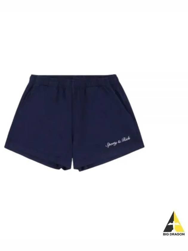 Syracuse Embroidered Disco Short NavyWhite SHAW2326NA 31 Shorts - SPORTY & RICH - BALAAN 1