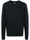 Lens Wappen Light Fleece Sweatshirt Black - CP COMPANY - BALAAN 2