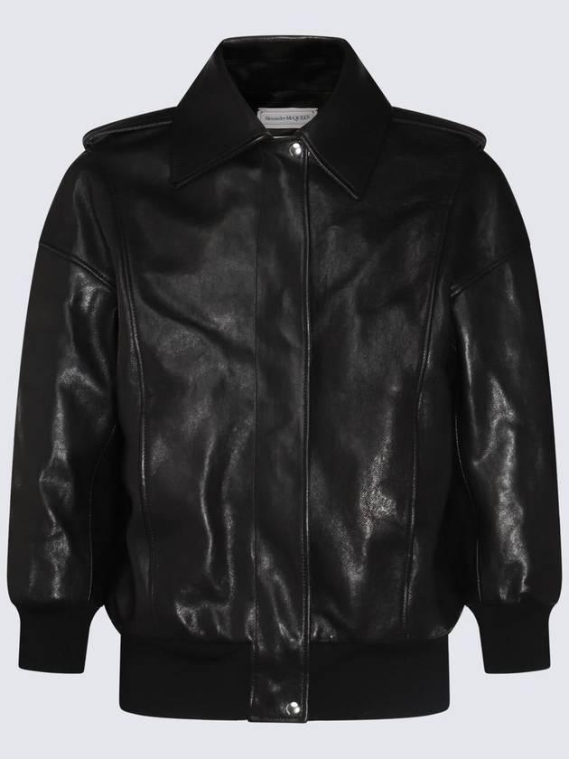 NB26 Women's Leather Jacket - ALEXANDER MCQUEEN - BALAAN 2