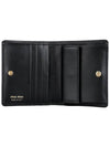 Small Leather Half Wallet Black - MIU MIU - BALAAN 6