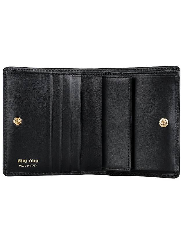 Small Leather Half Wallet Black - MIU MIU - BALAAN 6