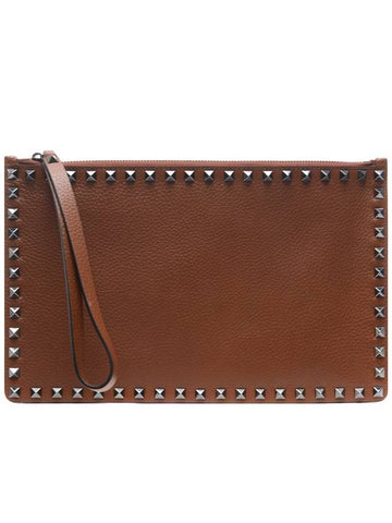 18FW Men's Rockstud Clutch Bag QY2P0692_VAP_57C_18F - VALENTINO - BALAAN 1