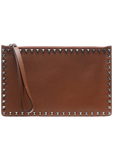 18FW Men's Rockstud Clutch Bag QY2P0692_VAP_57C_18F - VALENTINO - BALAAN 1