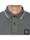 Stretch Cotton Pique Short Sleeve Polo Shirt Musk Green - STONE ISLAND - BALAAN 7