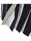 Women's Diagonal Oxford Pleated Mini Skirt Navy - THOM BROWNE - BALAAN.