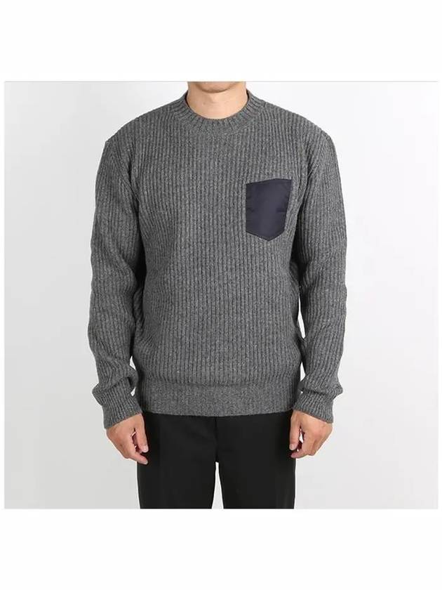 Men's Back Stitch Alpaca Knit Top Grey - MAISON MARGIELA - BALAAN 3