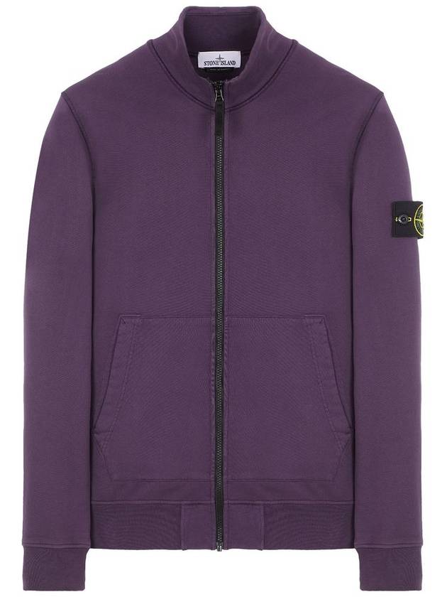 Wappen Patch Cotton Fleece Zip-up Jacket Navy - STONE ISLAND - BALAAN 2