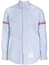 Armband Oxford Long Sleeve Shirt Light Blue - THOM BROWNE - BALAAN 1