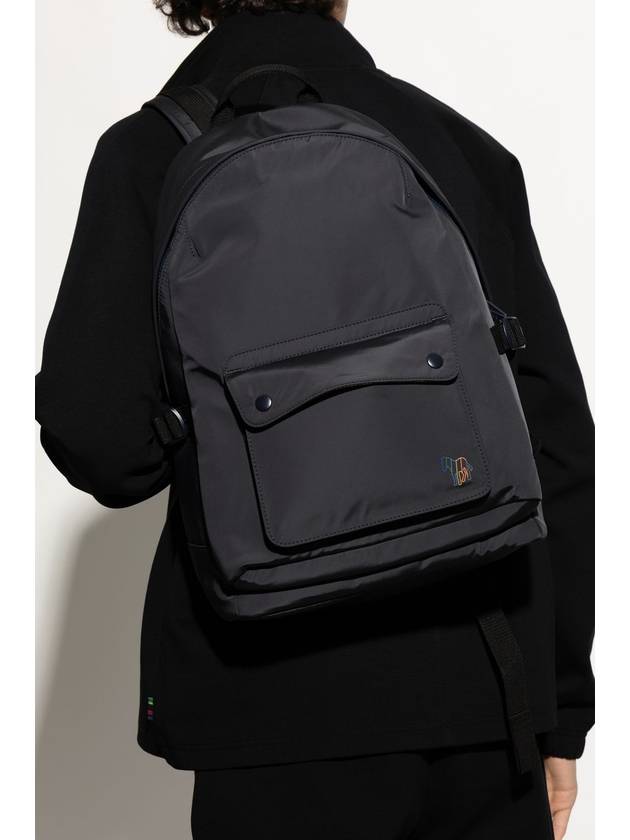 Paul Smith Backpack With Logo, Men's, Navy Blue - PAUL SMITH - BALAAN 2