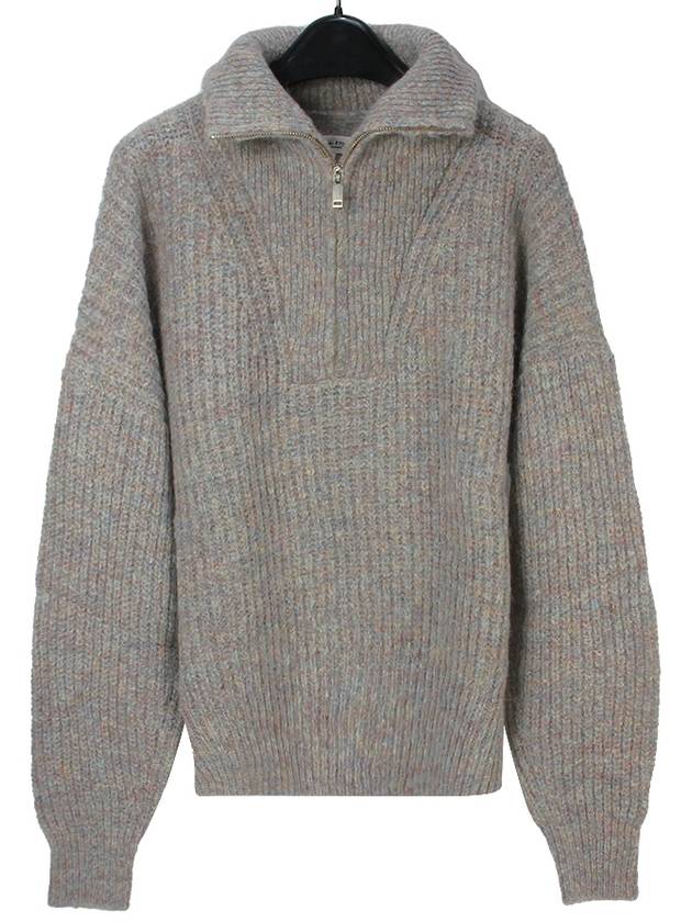 Isabel Marant MYCLAN half zipup sweater PU1109 072E 02LY LIGHT GRAY IMA226lg - ISABEL MARANT - BALAAN 1