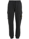 Garment Dyed Cotton Fleece Track Pants Dark Grey - STONE ISLAND - BALAAN 1