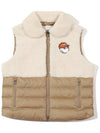 Fleece Hybrid Down Vest BEIGE WOMAN - MALBON GOLF - BALAAN 1