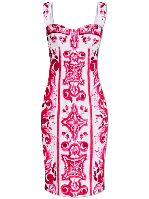 graphic print sleeveless dress F6CNRTGDBSW - DOLCE&GABBANA - BALAAN 2