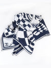 Square silk muffler navy white - CHANEL - BALAAN 3