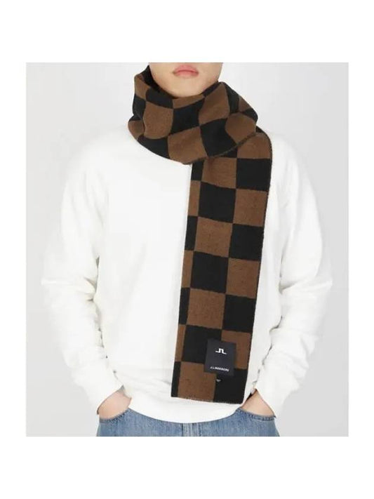 Check Wool Muffler Chipmunk - J.LINDEBERG - BALAAN 1