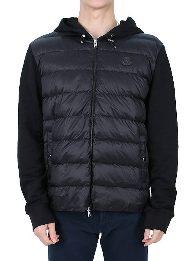 Men's Fleece Zip-Up Padding Black - MONCLER - BALAAN 3