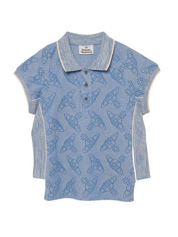 Side Stripped Polo Shirt Blue - VIVIENNE WESTWOOD - BALAAN 1