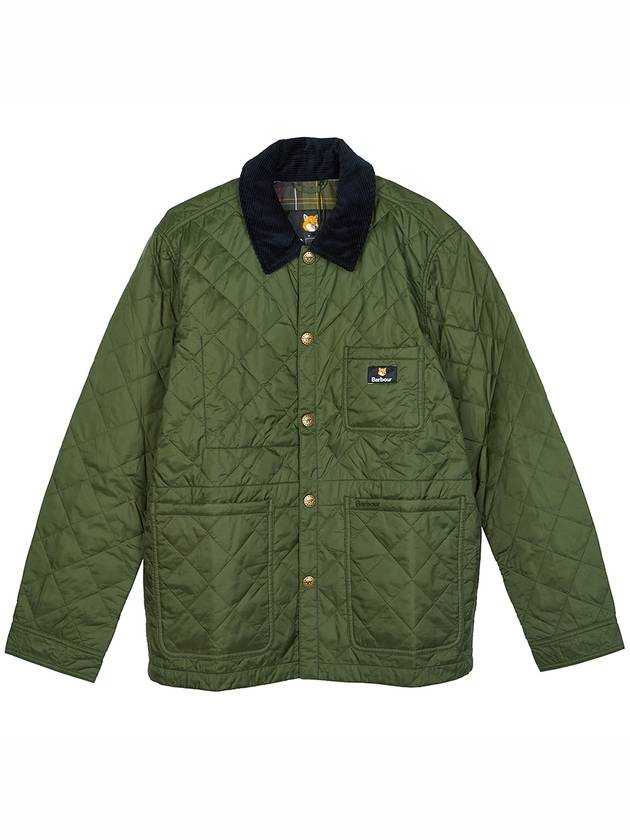 Kenning Quilting  Logo Patch Jacket Green - BARBOUR - BALAAN 2