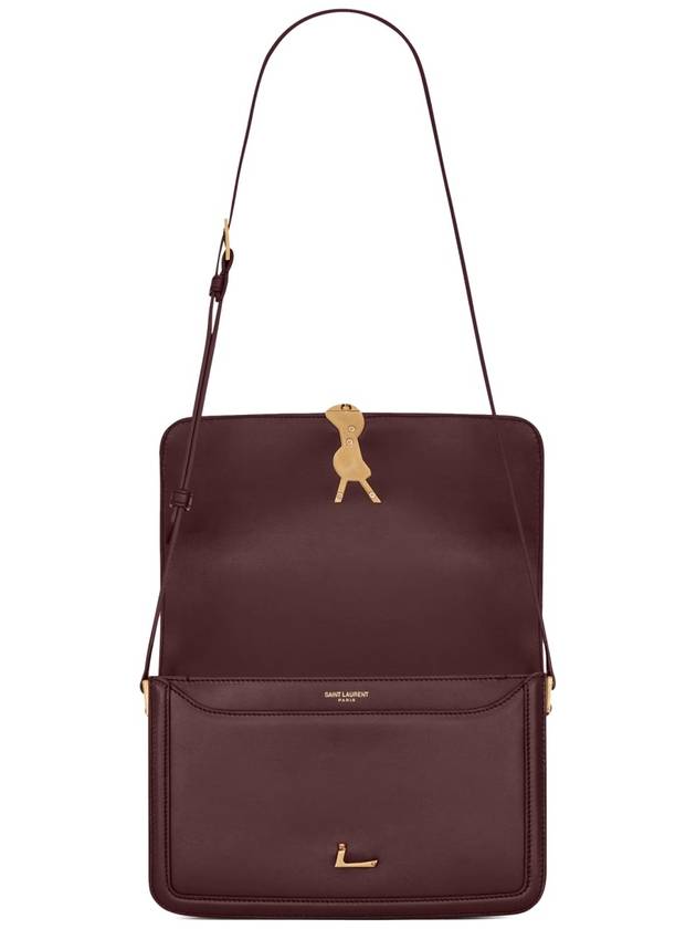 Solferino Medium Calfskin Leather Cross Bag Rouge Cabernet - SAINT LAURENT - BALAAN 5