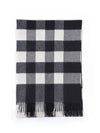 Gingham Check Fringe Muffler Navy - BURBERRY - BALAAN 3