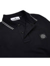 Stretch Cotton Pique Short Sleeve Polo Shirt Black - STONE ISLAND - BALAAN 4