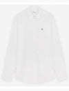 Small Fox Head Patch Classic Long Slevee Shirt White - MAISON KITSUNE - BALAAN 2