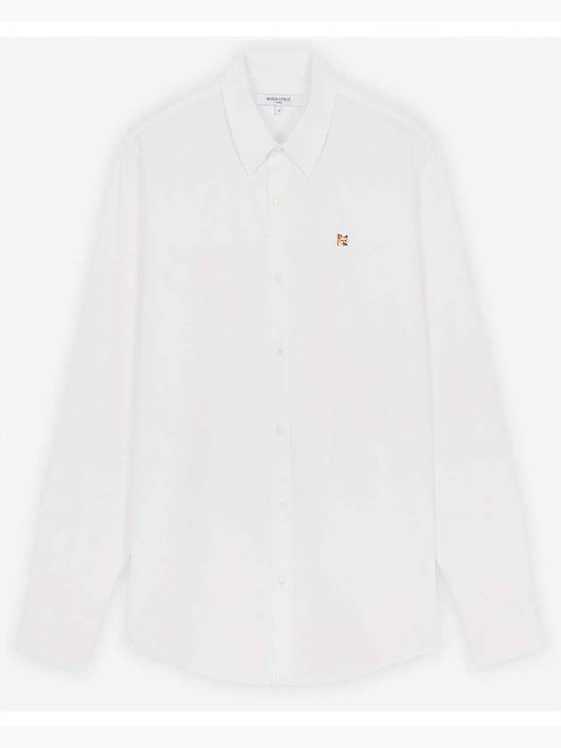 Small Fox Head Patch Classic Long Slevee Shirt White - MAISON KITSUNE - BALAAN 2