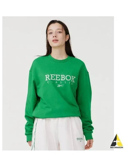 Classic Vector Big Logo Sweatshirt Green - REEBOK - BALAAN 1