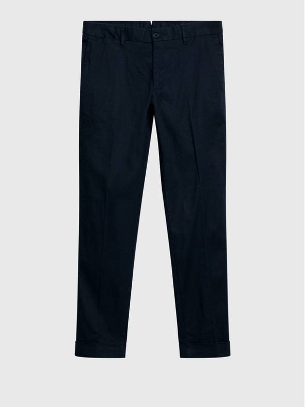 Grant Linen Stretch Straight Pants Navy - J.LINDEBERG - BALAAN 2