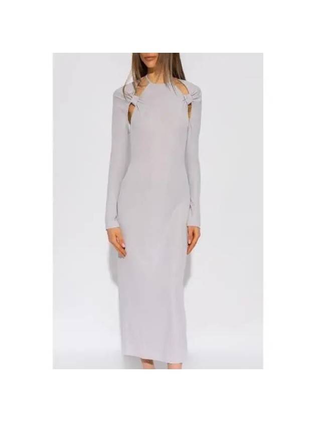 NODI knot cutout detail dress 221DR024 1026 LIGHTGREY - JACQUEMUS - BALAAN 3