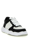 Wayne OG Sole Leather Low Top Sneakers Black White - MAISON MIHARA YASUHIRO - BALAAN 3